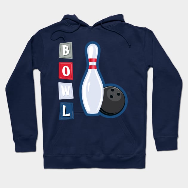 Retro Bowling Hoodie by SWON Design